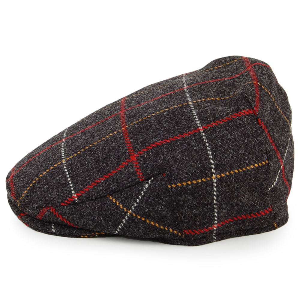 Gorra plana Seasonal Tweed a cuadros de Christys - Gris Multi