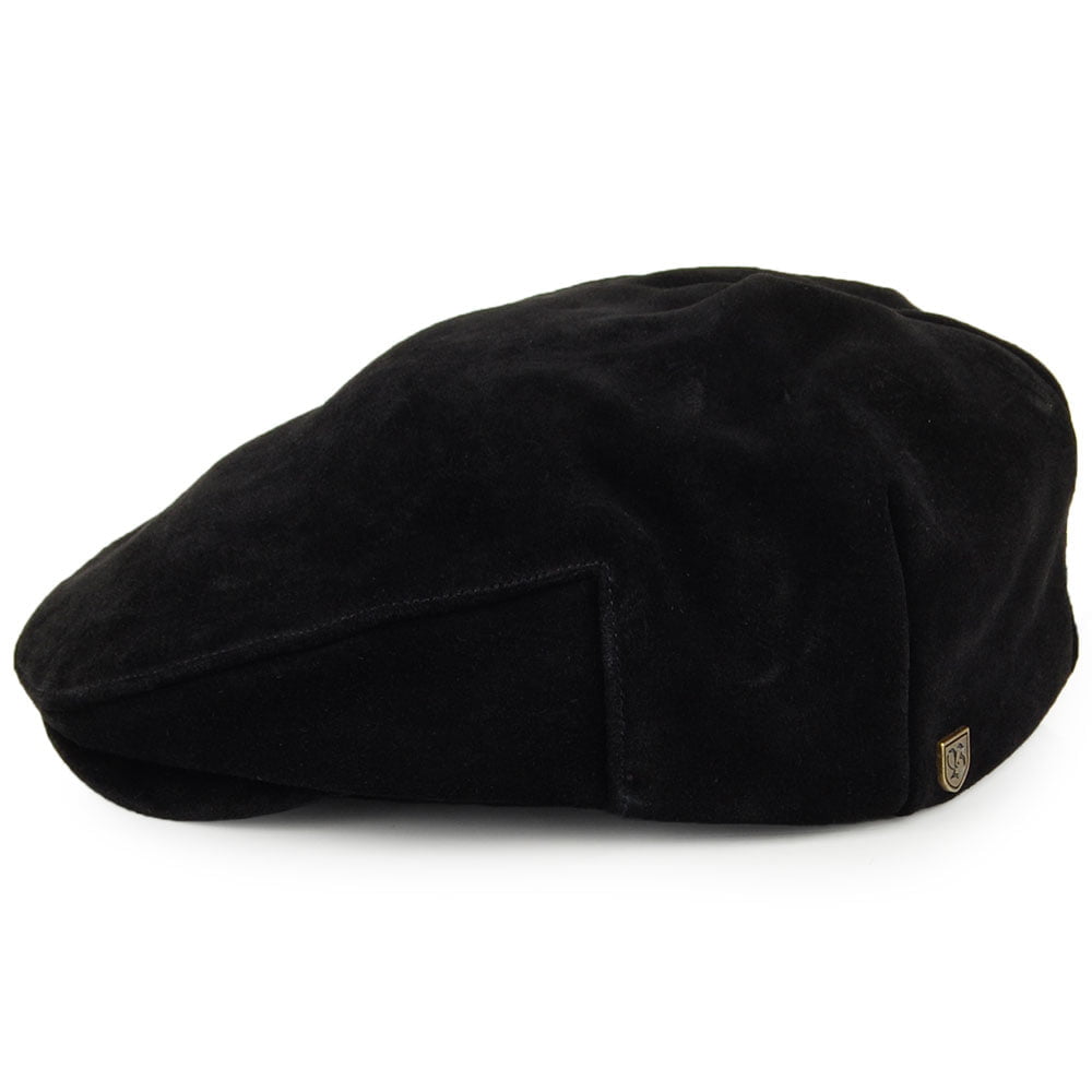 Gorra plana Hooligan II de gamuza de Brixton - Negro