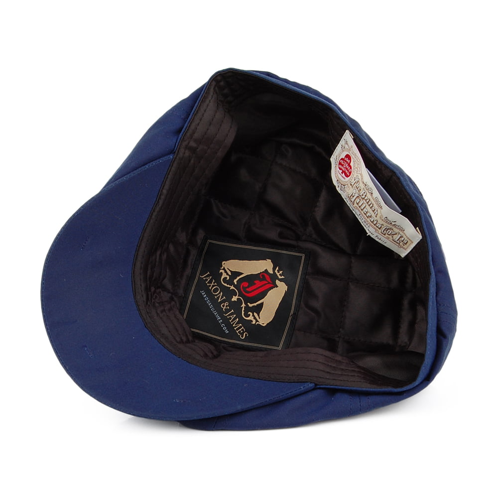 Gorra Newsboy British Millerain de algodón encerado de Jaxon & James - Azul Marino