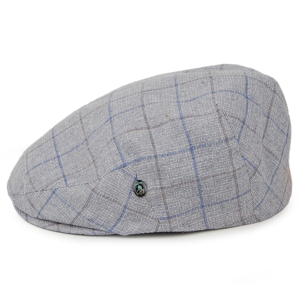 Gorra plana a cuadros de City Sport - Azul-Gris