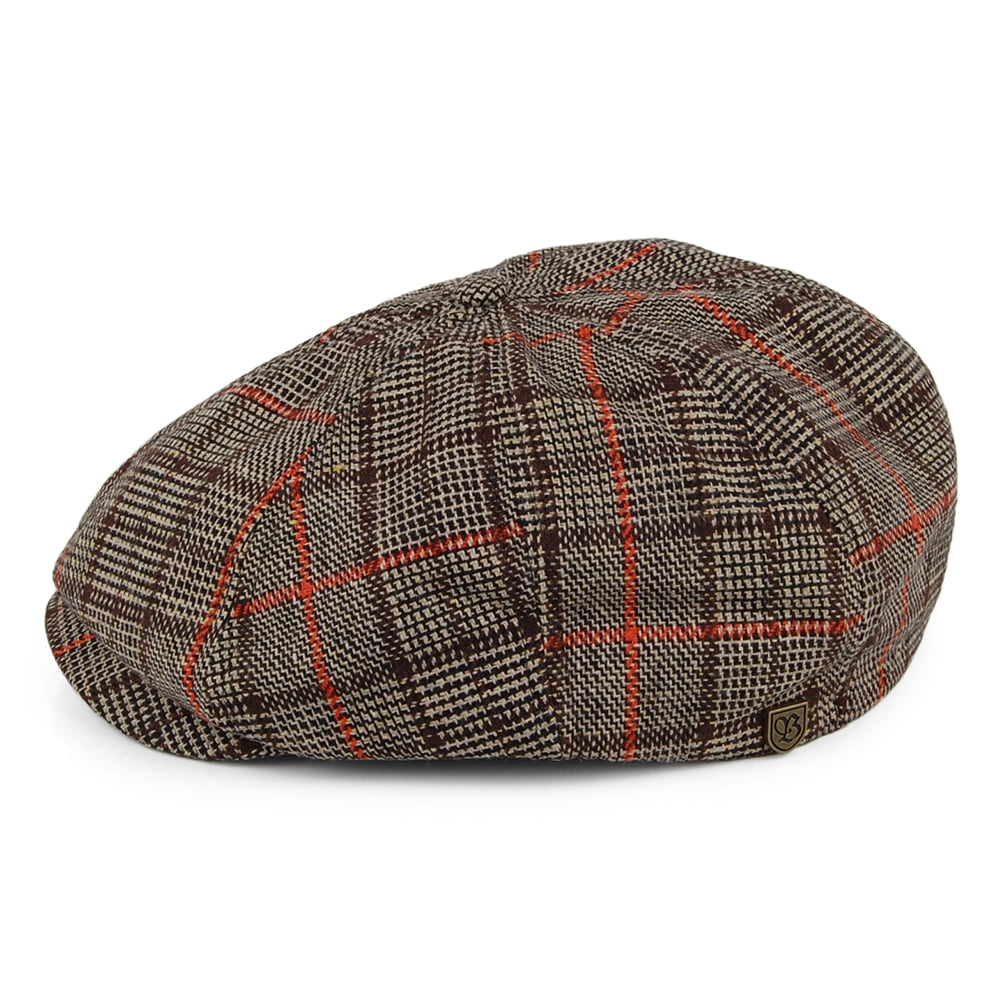 Gorra Newsboy Brood Lightweight a cuadros de Brixton - Marrón