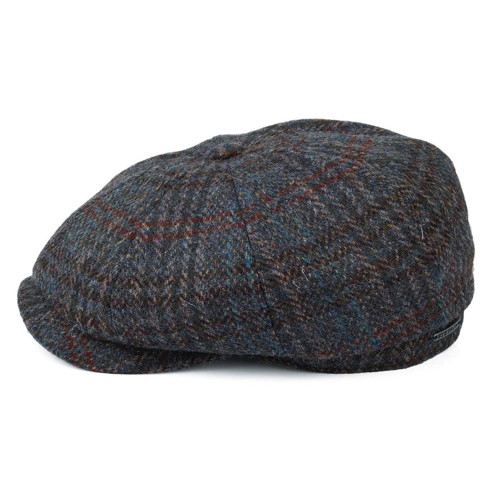 Gorra Newsboy Hatteras de HARRIS TWEED de Stetson - Azul-Gris