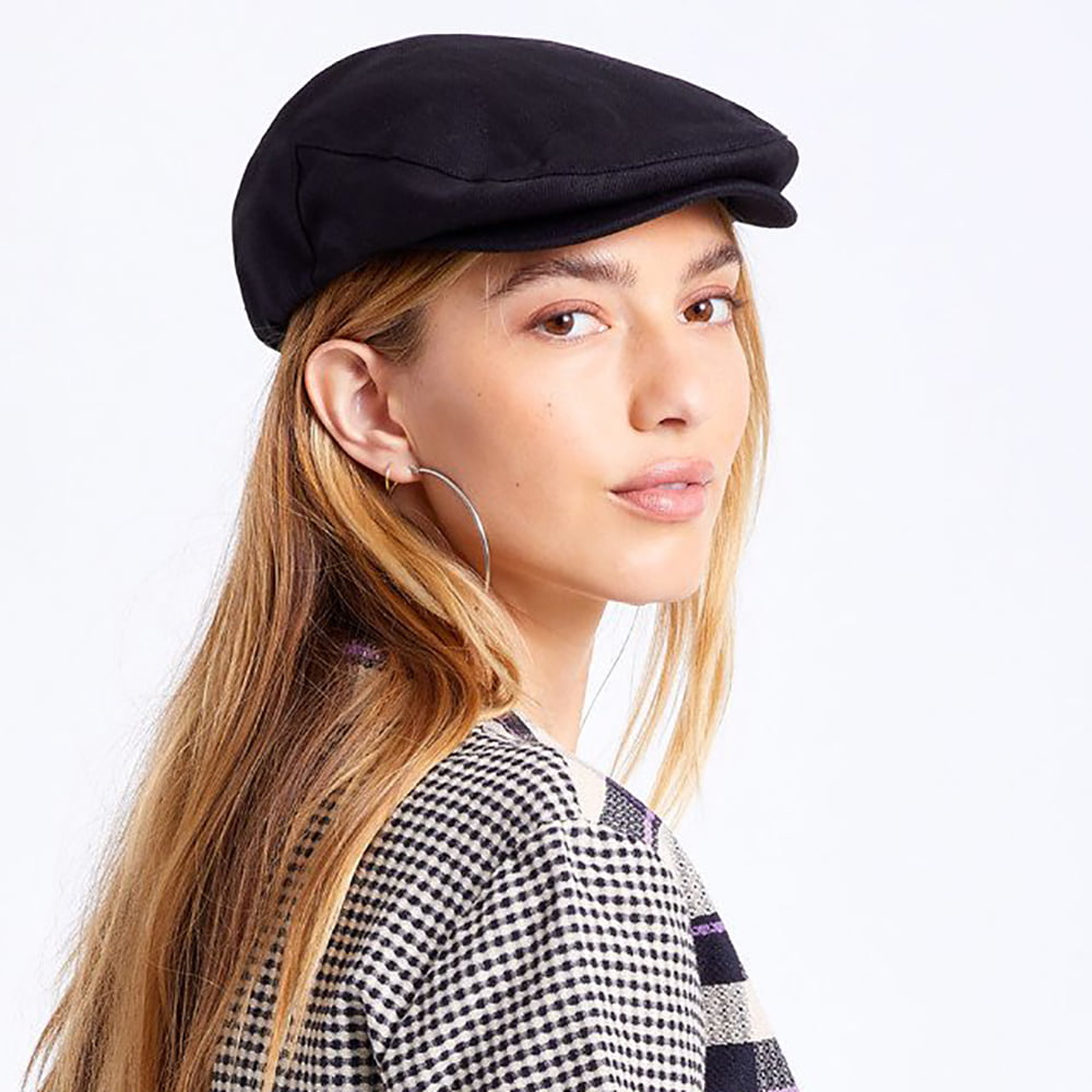 Gorra plana Hooligan diseño de espiga de Brixton - Negro