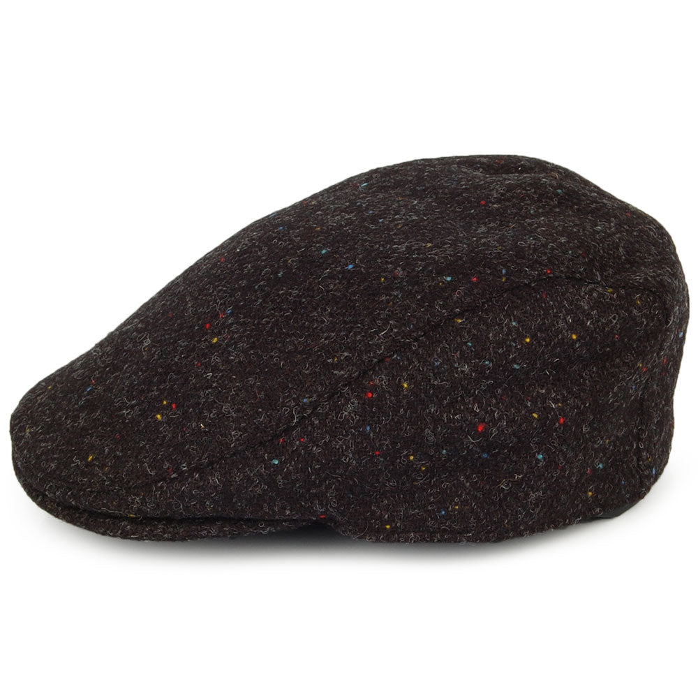 Gorra plana Oban de HARRIS TWEED diseño de espiga con orejeras de Failsworth - Antracita