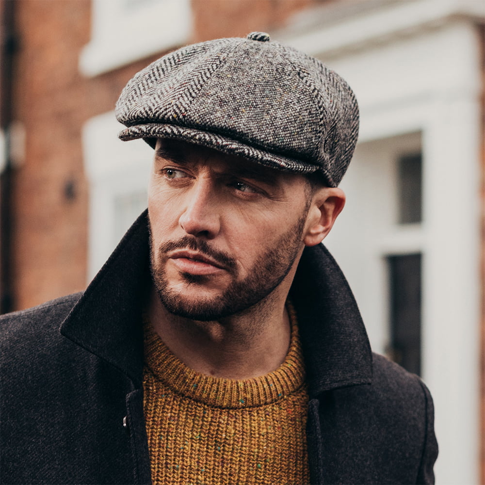 Gorra Newsboy Wexford de Tweed Donegal de Failsworth - Gris