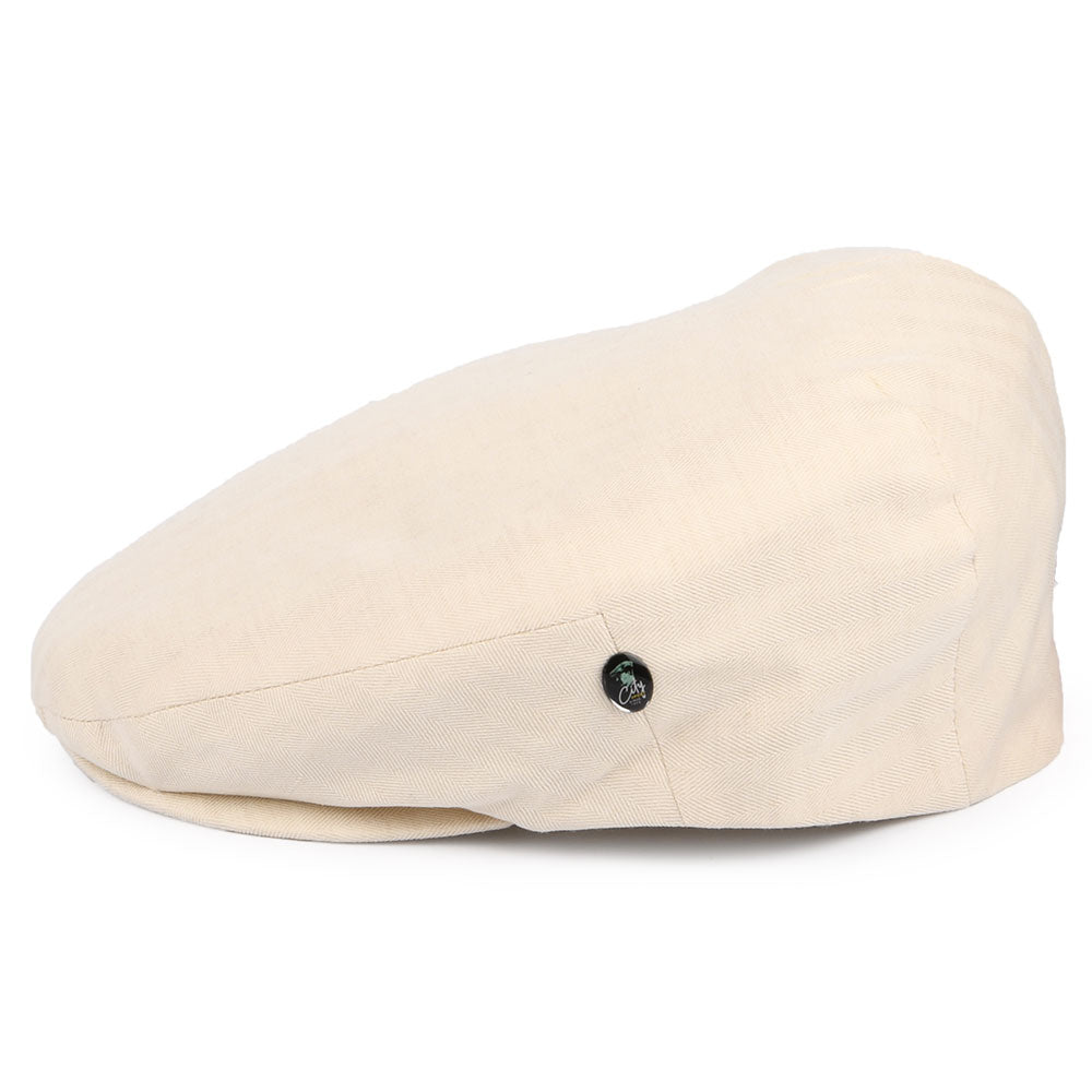 Gorra plana de algodón y lino micro espiga de City Sport - Beige