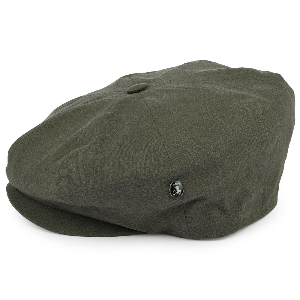 Gorra Newsboy de algodón lavado de City Sport - Verde Oliva