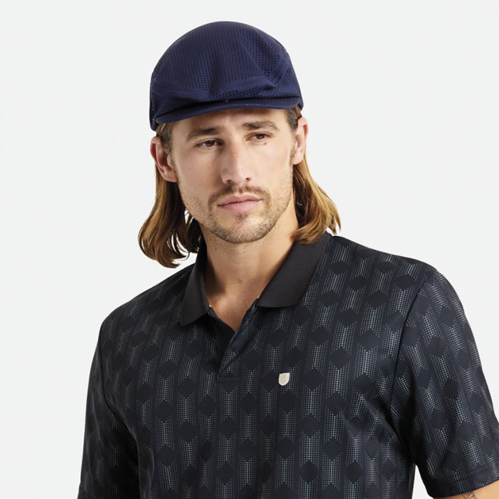 Gorra plana Hooligan X Perforada de Brixton - Azul Marino Lavado