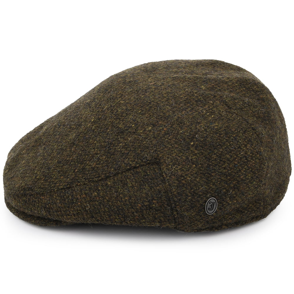 Gorra plana Arranmore de Tweed Donegal de Jaxon & James - Musgo-Marrón