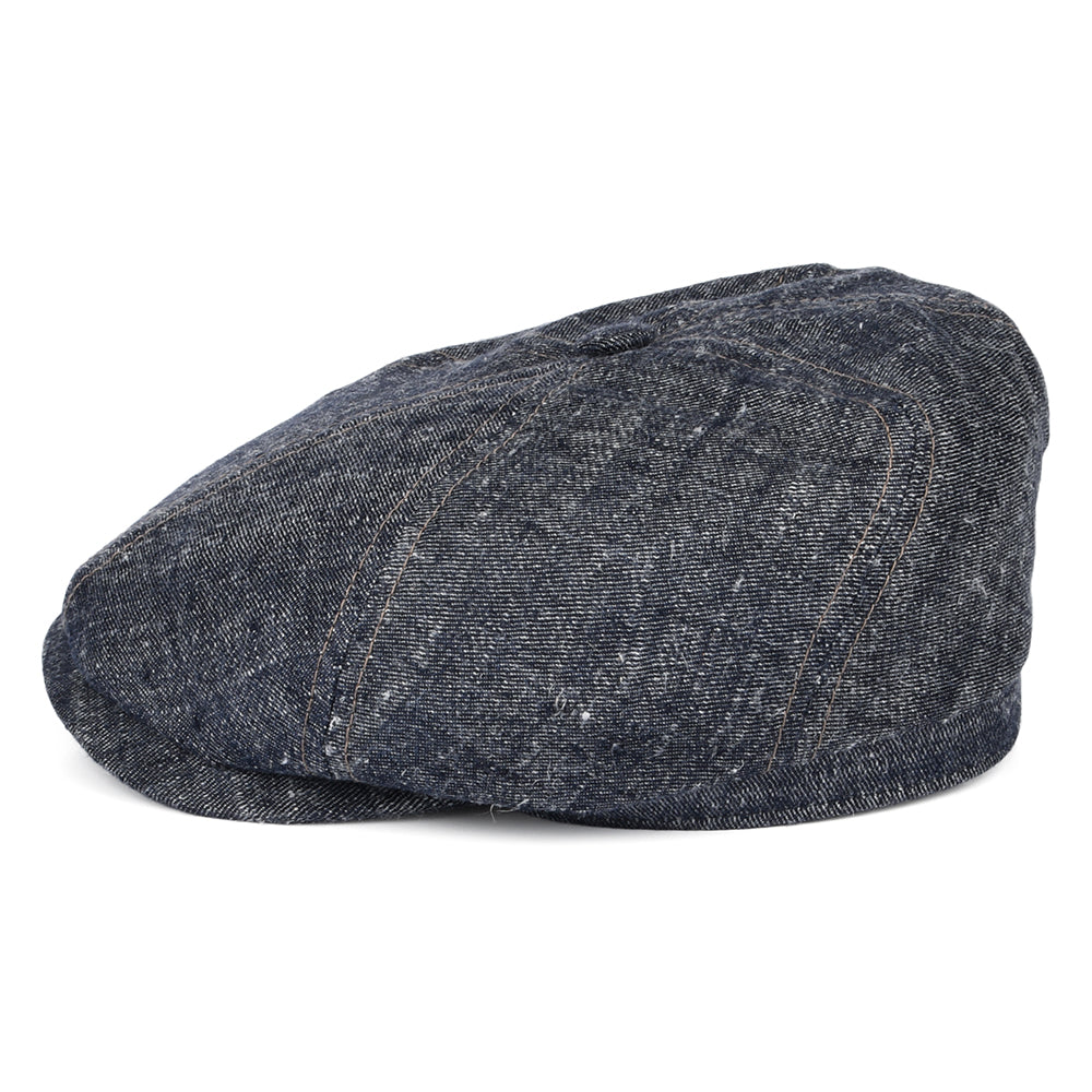 Gorra Newsboy de lino-seda de Stetson - Azul