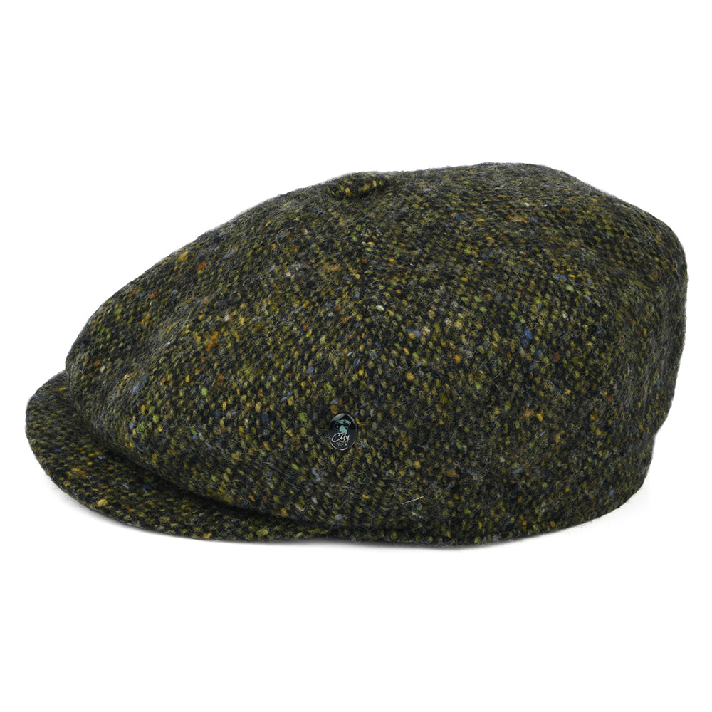 Gorra Newsboy ajuste profundo de Tweed Donegal Mezcla de tonos de City Sport - Bosque-Multi