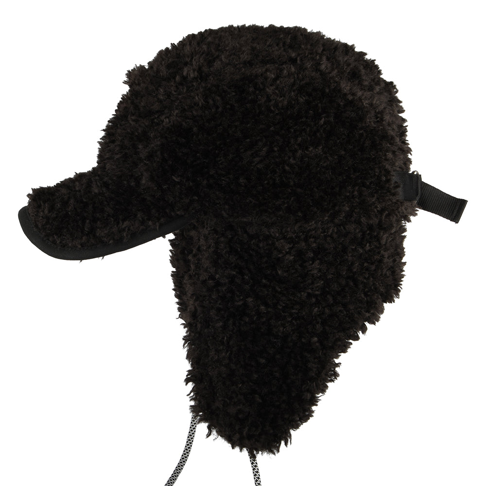Gorra con solapa Utility de Piel de oveja sintética de Kangol - Negro
