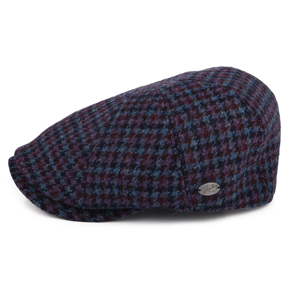 Gorra Newsboy Furman de lana pata de gallo de Bailey - Múltiples tonalidades azules