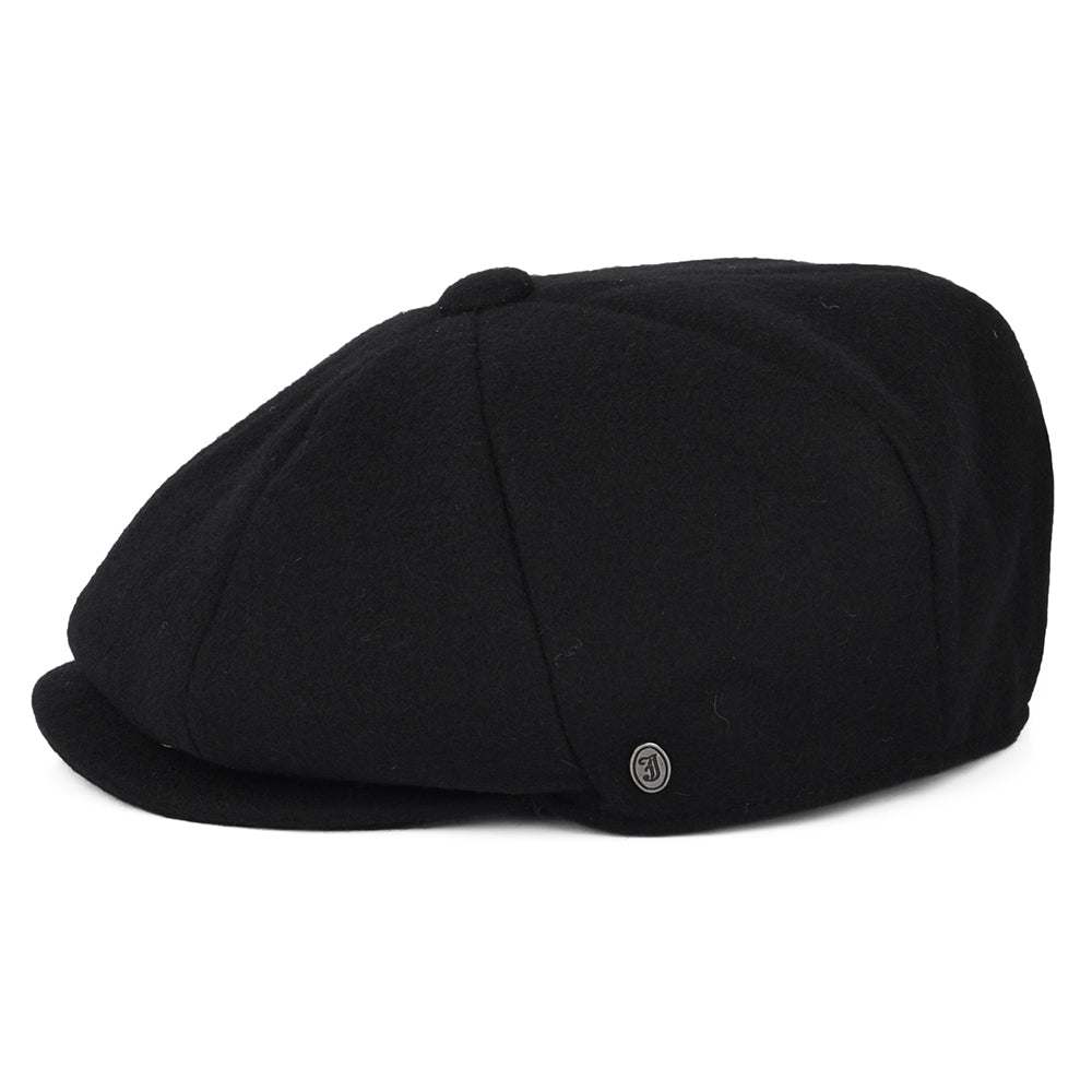 Gorra Newsboy de lana melton de Jaxon & James - Negro