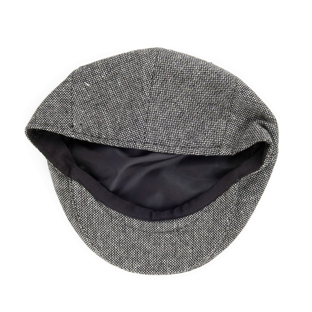 Gorra plana Tweed Marl de Jaxon & James - Negro