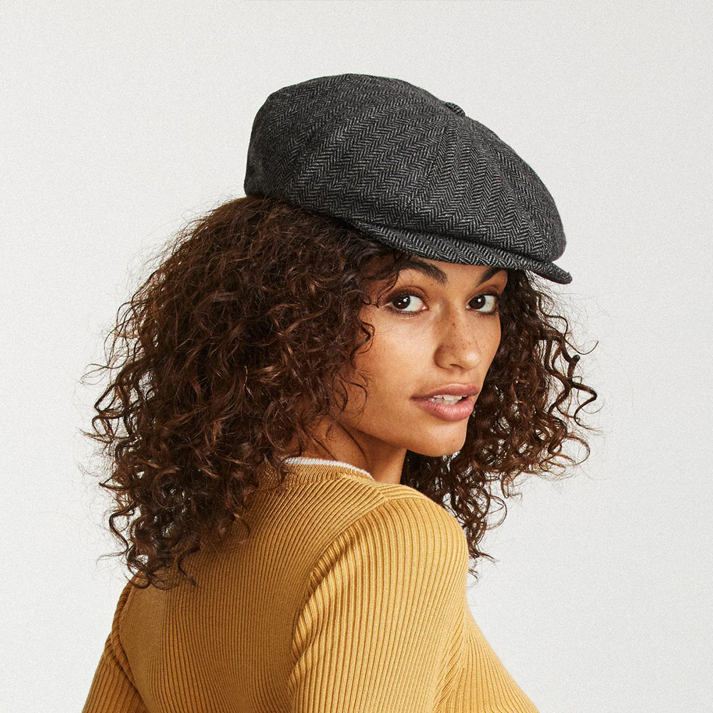 Gorra Newsboy Classic Brood diseño de espiga de Brixton - Gris
