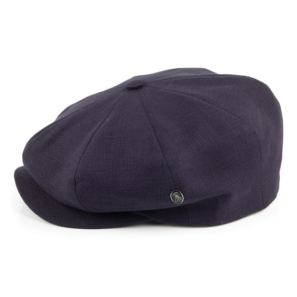 Gorra Newsboy de lino de City Sport - Azul Marino