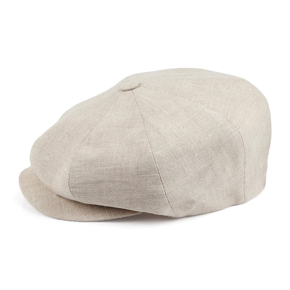 Gorra Newsboy de lino de City Sport - Avena