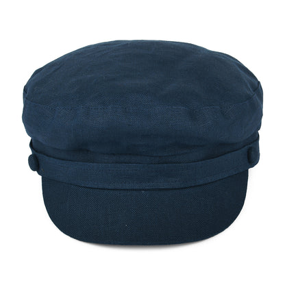 Gorra de pescador Mariner de lino irlandés de Failsworth - Azul Marino