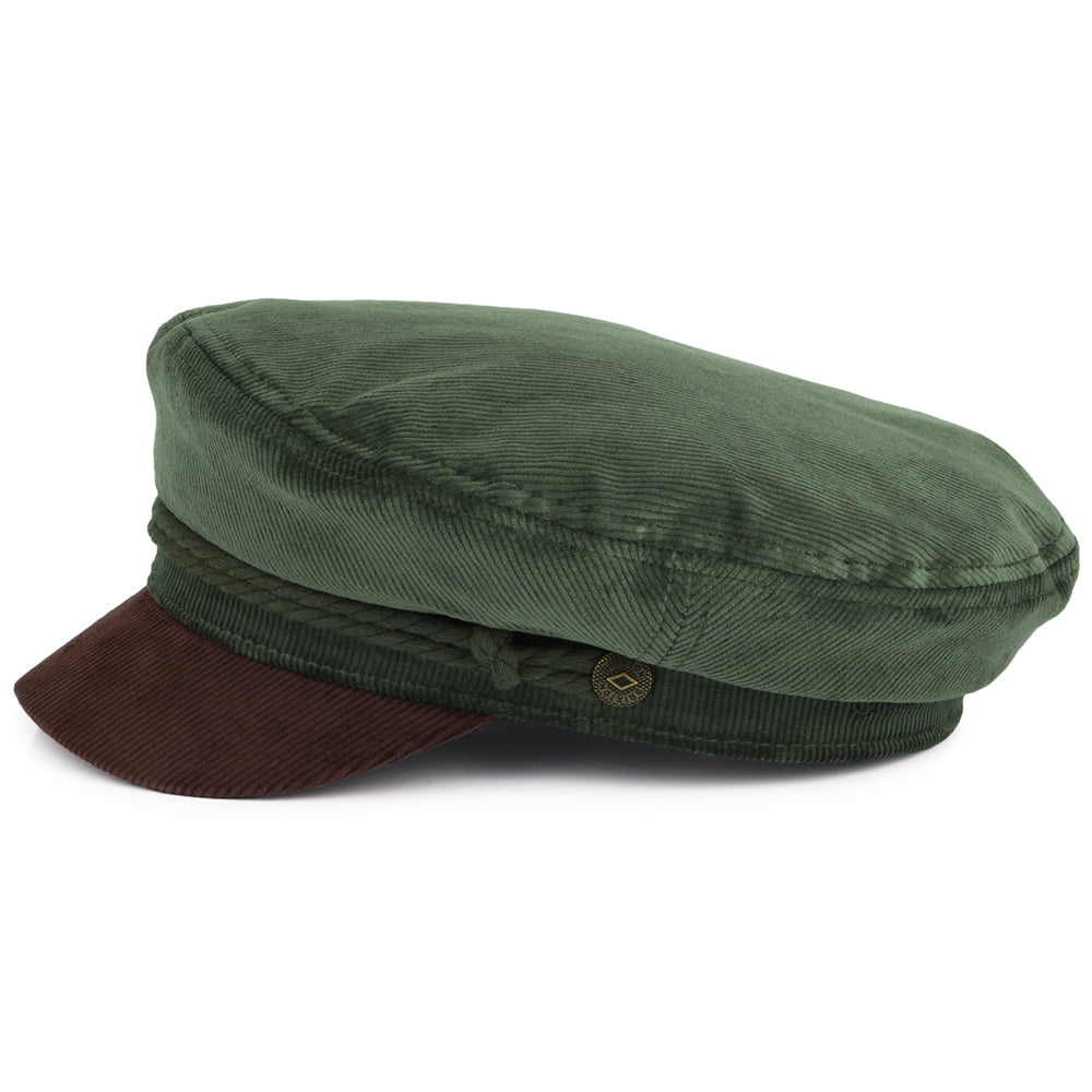 Gorra marinera de pana de Brixton - Bosque Oscuro-Marrón