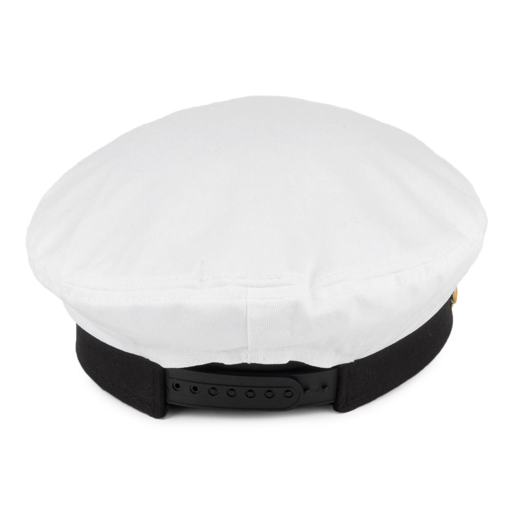 Sombrero de capitán de barco de Village Hats - Blanco
