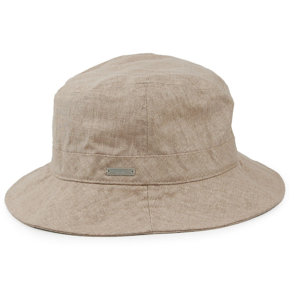Sombrero de pescador de lino-algodón de Seeberger - Arena