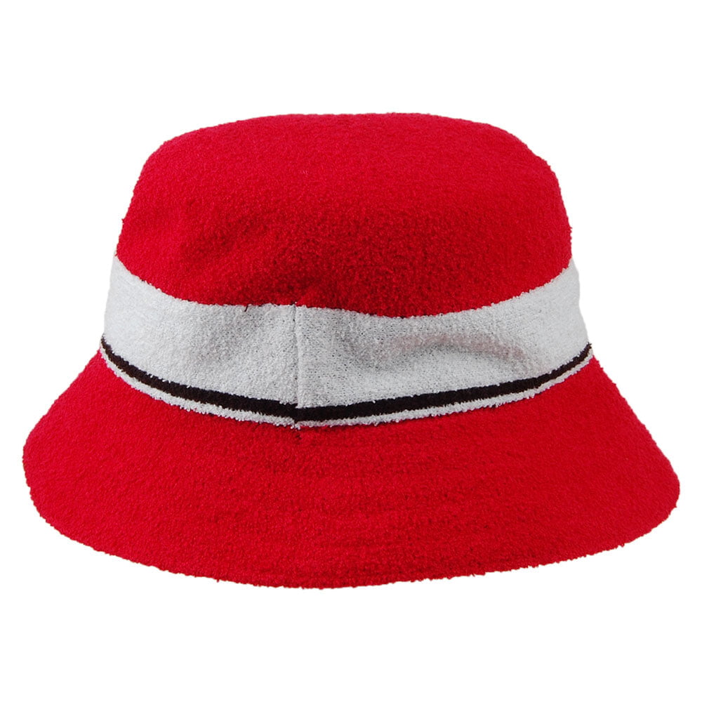 Sombrero de pescador Bermuda a rayas de Kangol - Escarlata