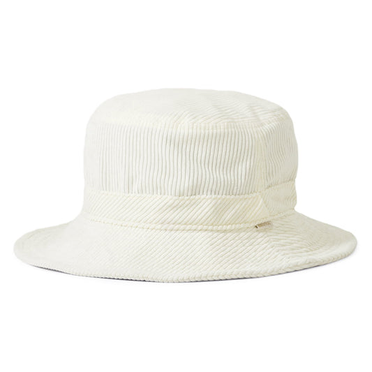 Sombrero de pescador mujeres Petra plegable de pana de Brixton - Blanco Roto