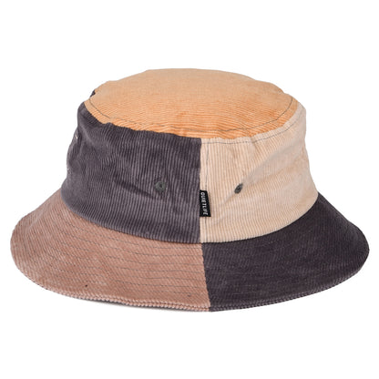 Sombrero de pescador Colour Block de pana de The Quiet Life - Beige Arena-Gris
