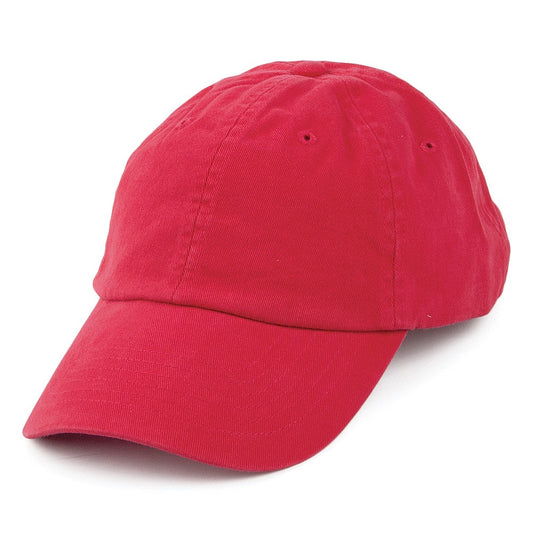 Gorra de béisbol de algodón lavado - Rojo