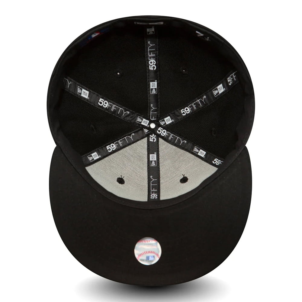 Gorra de béisbol 59FIFTY MLB Basic Atlanta Braves New Era-Negro-Blanco