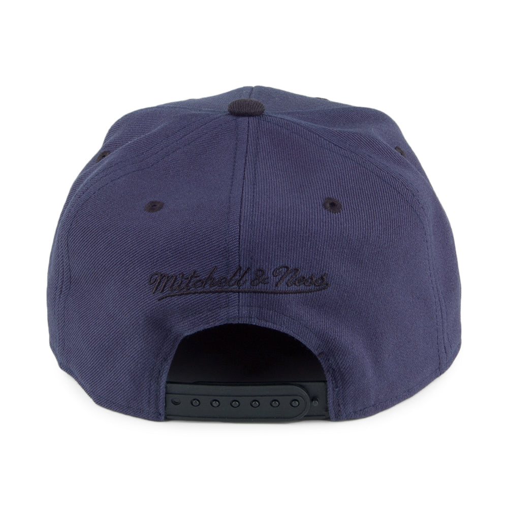 Gorra Snapback Box Logo de Mitchell & Ness - Azul Marino-Negro