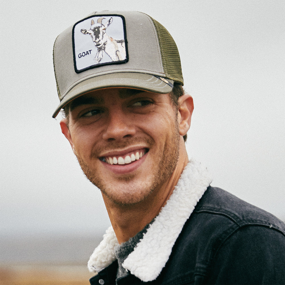 Gorra Trucker Goat Beard de Goorin - Verde Oliva