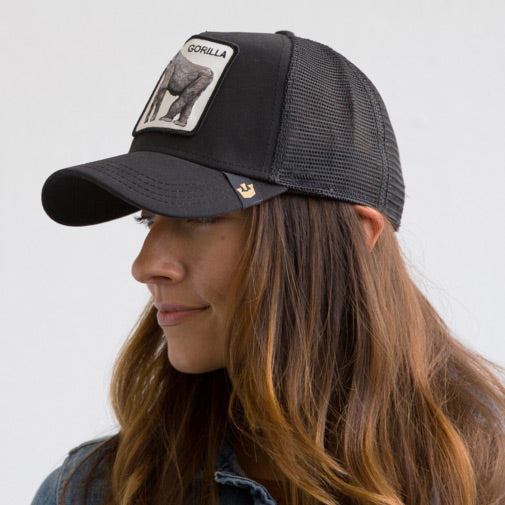 Gorra Trucker Rey de la Jungla de Goorin - Negro