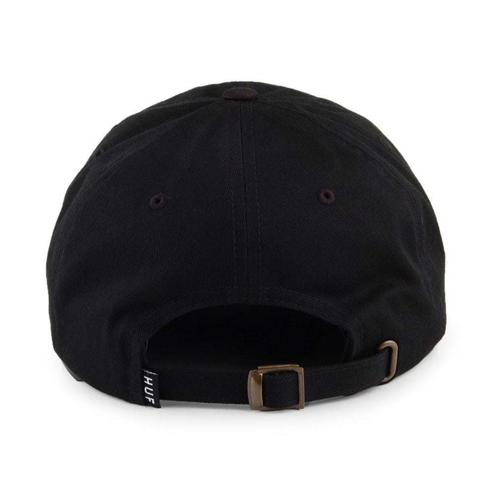 Gorra de béisbol Love con visera curvada de HUF - Negro