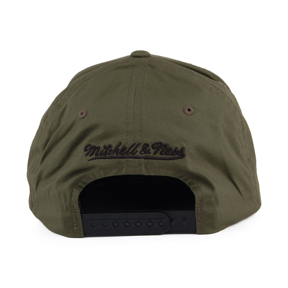 Gorra Snapback Ripstop Battle Miami Heat de Mitchell & Ness - Verde Militar