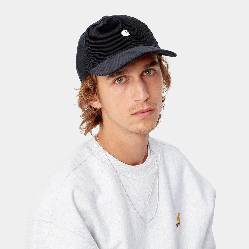 Gorra de béisbol Harlem de pana de Carhartt WIP - Azul Oscuro