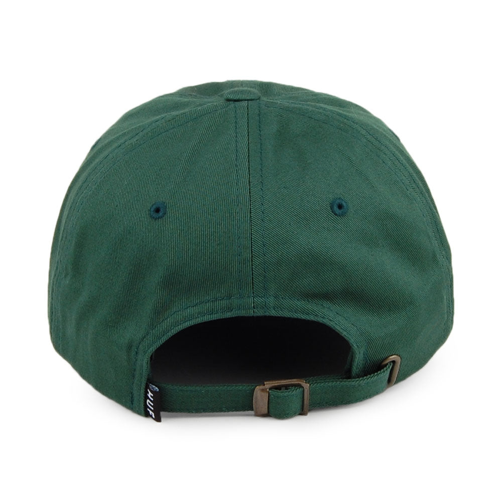 Gorra de béisbol Original Logo visera curvada de algodón de HUF - Verde