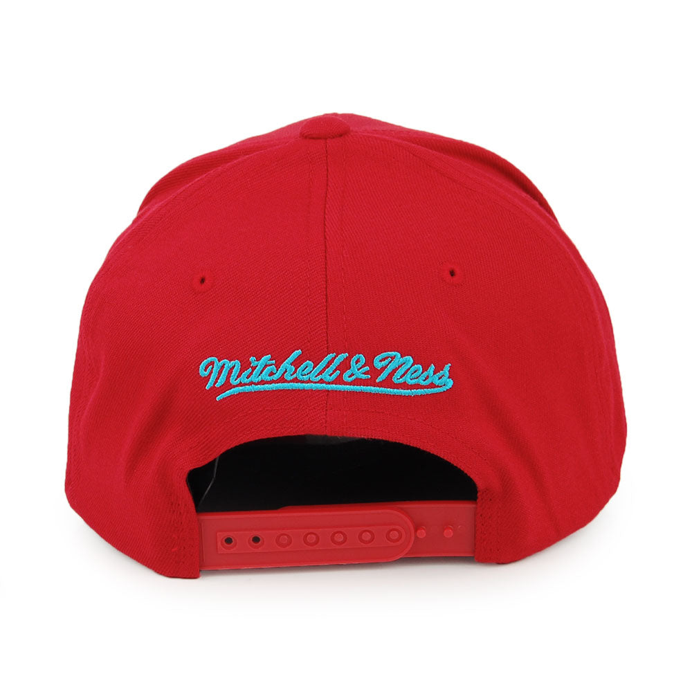 Gorra Snapback Red/Teal Houston Rockets de Mitchell & Ness - Rojo