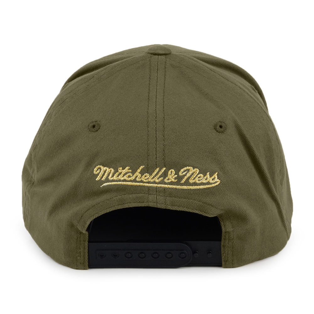 Gorra Snapback Captain Toronto Raptors de Mitchell & Ness - Verde Oliva