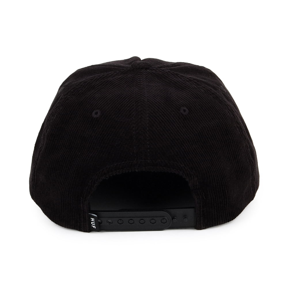 Gorra Snapback Infamous de pana de HUF - Negro