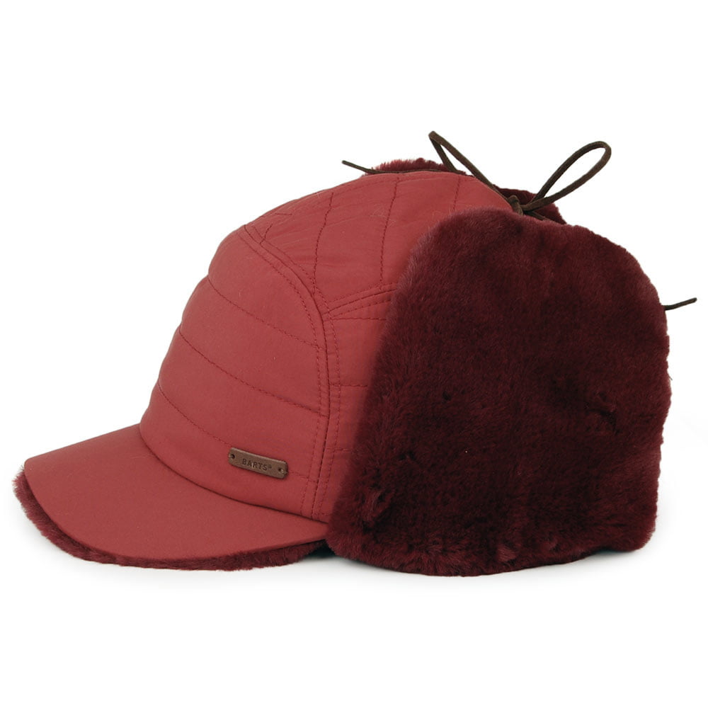 Gorra de béisbol con orejeras Meddison de piel sintética de Barts - Rojo Cereza