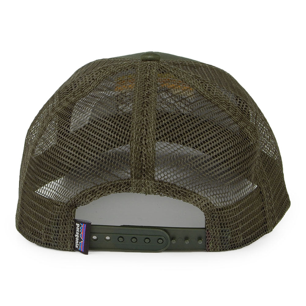 Gorra Trucker Line Logo Ridge LoPro de algodón orgánico de Patagonia - Bosque