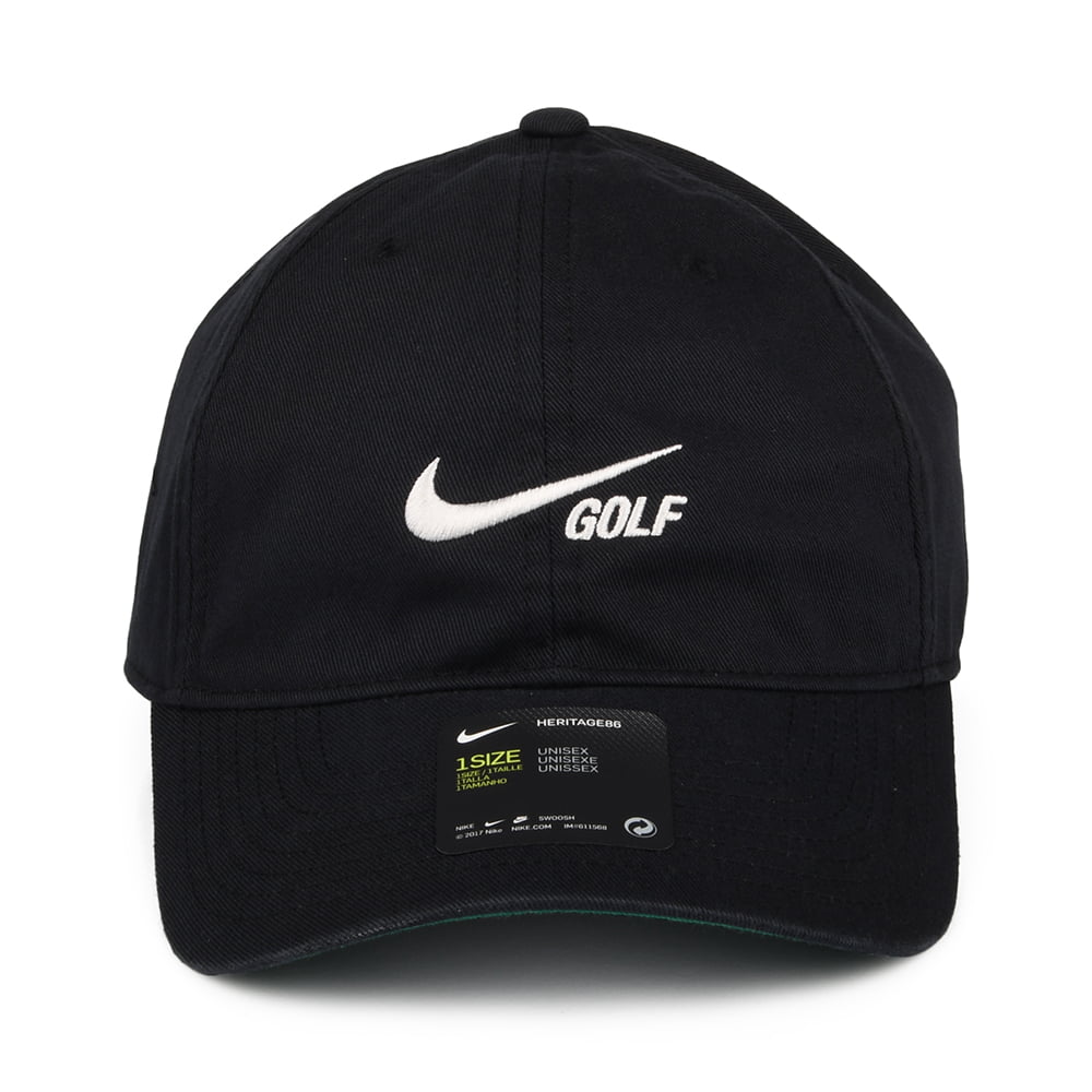 Gorra de béisbol Heritage 86 Washed Solid de Nike Golf - Negro