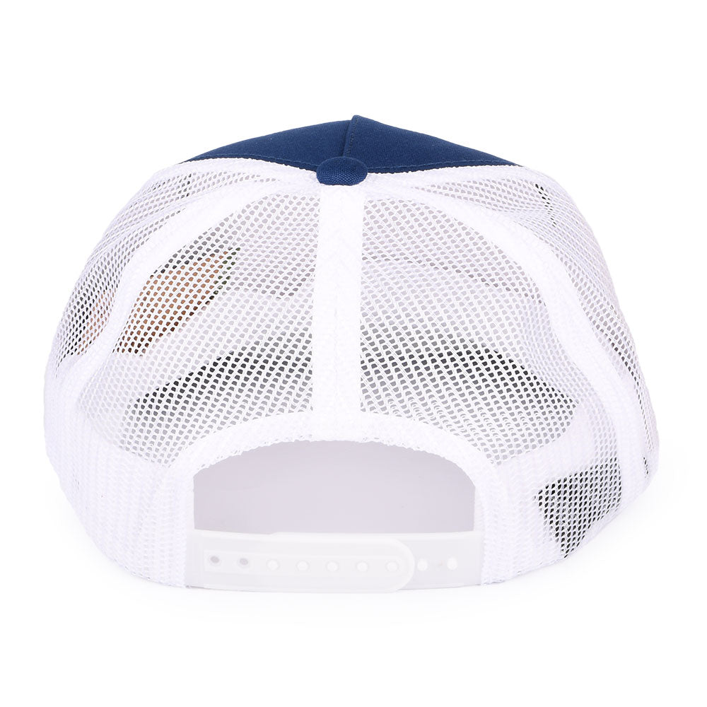 Gorra Trucker Alpha Block NetPlus MP de Brixton - Azul Marino-Blanco