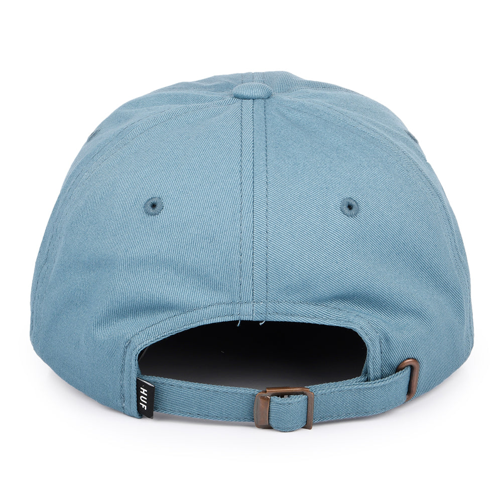 Gorra de béisbol Original Logo visera curvada de algodón de HUF - Azul Claro