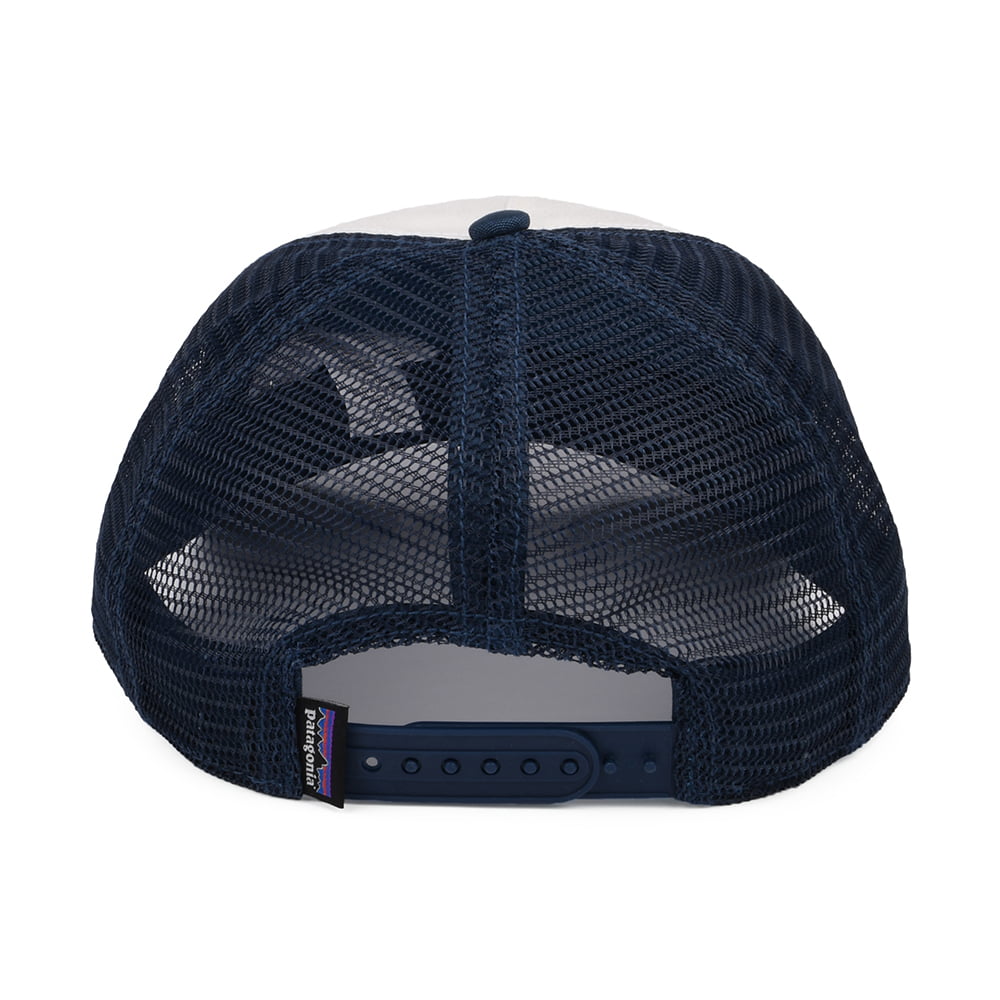 Gorra Trucker mujeres Pastel P-6 Label Layback de Patagonia - Blanco-Azul