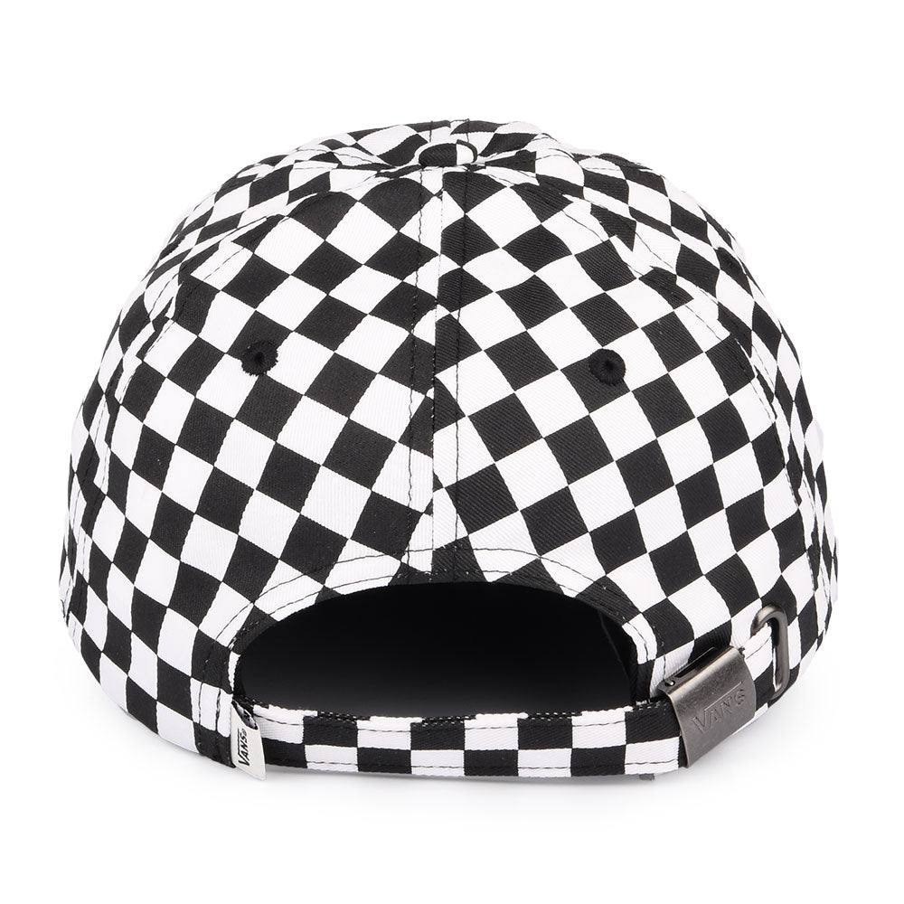 Gorra de béisbol High Standard Estampado tablero de Damas de Vans - Negro-Blanco