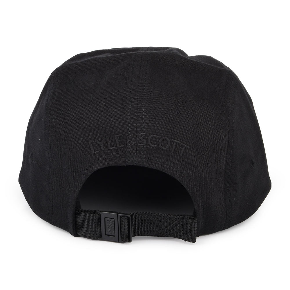 Gorra de béisbol de sarga de algodón de Lyle & Scott - Negro