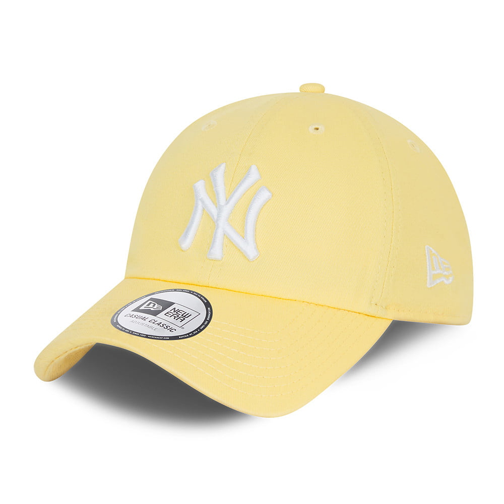 Gorra de béisbol 9TWENTY MLB Washed Casual Classic New York Yankees de New Era - Amarillo Claro